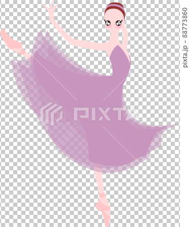 Ballerina Amore in a lilac costume 88773860