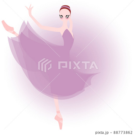 薄紫色の衣装のバレリーナ アモーレ 薄紫色の衣装のバレリーナ アモーレ 88773862