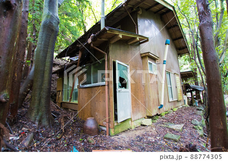 森の中の廃家 88774305