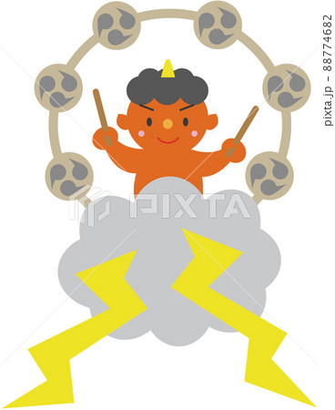 かみなりさまのイラスト素材 7746