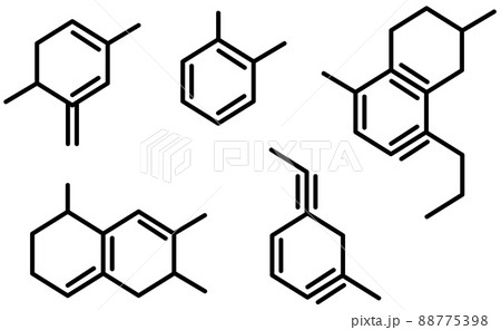 細胞の結合を表現した化学式のイラスト 細胞の結合を表現した化学式のイラスト 88775398