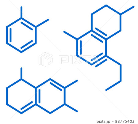 細胞の結合を表現した化学式のイラスト 88775402