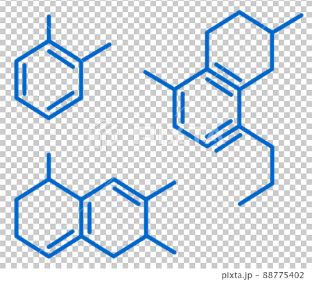 細胞の結合を表現した化学式のイラスト 88775402