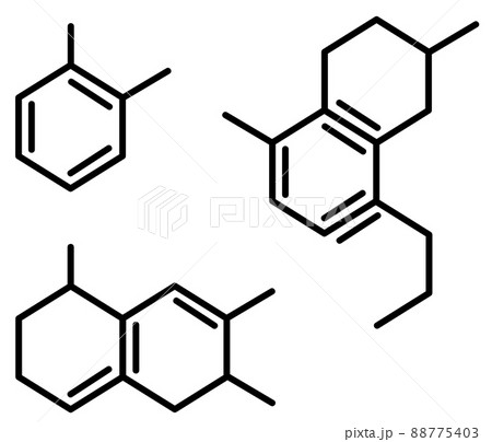 細胞の結合を表現した化学式のイラスト 88775403