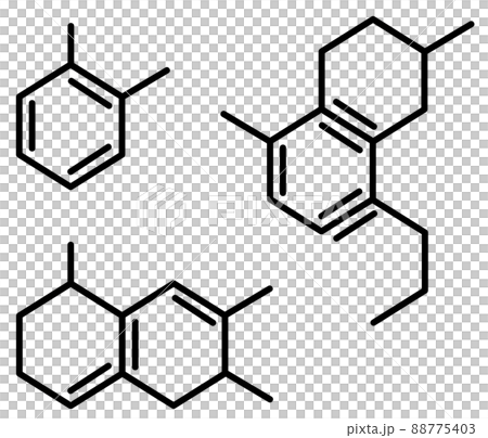 細胞の結合を表現した化学式のイラスト 88775403