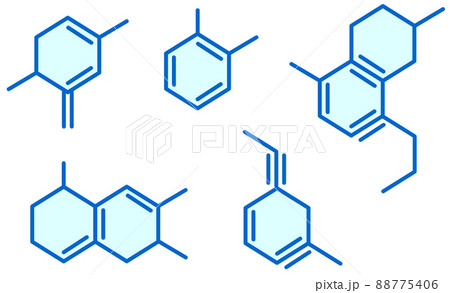 細胞の結合を表現した化学式のイラスト 細胞の結合を表現した化学式のイラスト 88775406