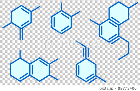 細胞の結合を表現した化学式のイラスト 細胞の結合を表現した化学式のイラスト 88775406
