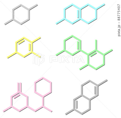 細胞の結合を表現した化学式のイラスト 細胞の結合を表現した化学式のイラスト 88775407