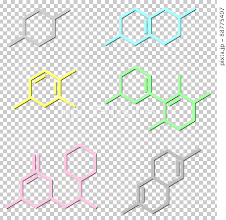 細胞の結合を表現した化学式のイラスト 細胞の結合を表現した化学式のイラスト 88775407