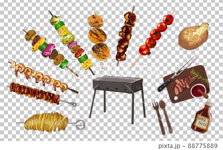 qの食べ物と道具のイラスト素材 7758