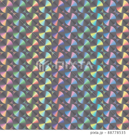 Hologram sticker background. Modern holo paper background with colored overflows. Colourful retro rainbow hologram paper. 88778535