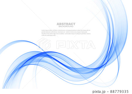 Abstract smooth blue wave flow. Flow curve blue motion illustration. Smoke design. Vector lines. Abstract smooth blue wave flow. Flow curve blue motion illustration. Smoke design. Vector lines. 88779335