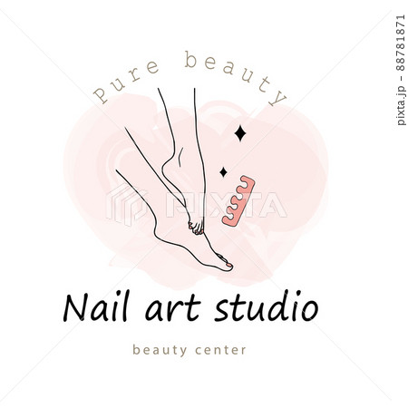 Premium Vector | Nail art logo design vector with modern and creative style