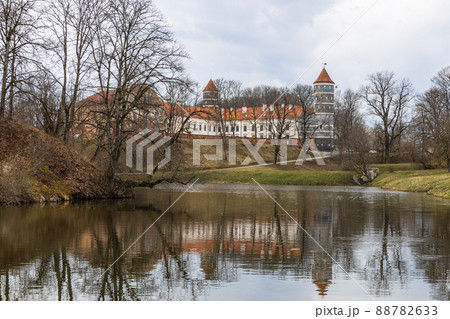 Medieval brick castle and tower of Panemune, Lithuania Medieval brick castle and tower of Panemune, Lithuania 88782633