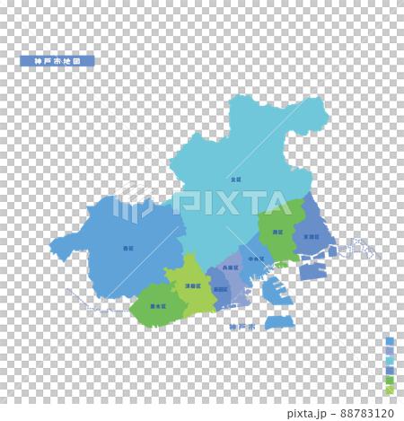 Kobe City Administrative District / Kobe City Map I tried to color-code by color on a rainy day Kobe City Administrative District / Kobe City Map I tried to color-code by color on a rainy day 88783120