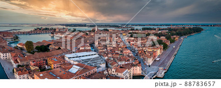 Aerial View Of Venice near Saint Mark's Square 88783657