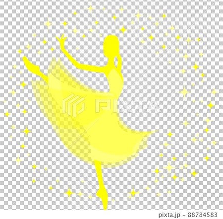 黄色のシルエットのバレリーナ アモーレ 黄色のシルエットのバレリーナ アモーレ 88784583