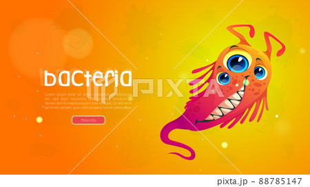 Medical poster with funny bacteria character 88785147