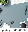 Business background with computer and accessories 88786782