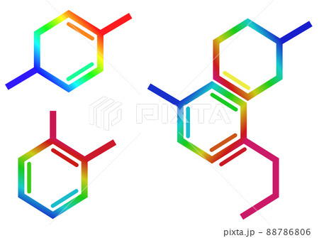 細胞の結合を表現した図のイラスト 88786806