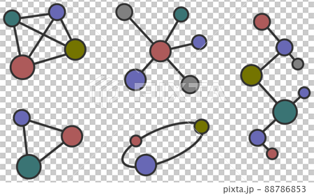 細胞の結合を表現した図のイラスト 88786853