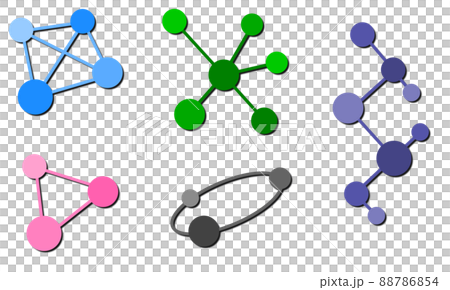 細胞の結合を表現した図のイラスト 細胞の結合を表現した図のイラスト 88786854
