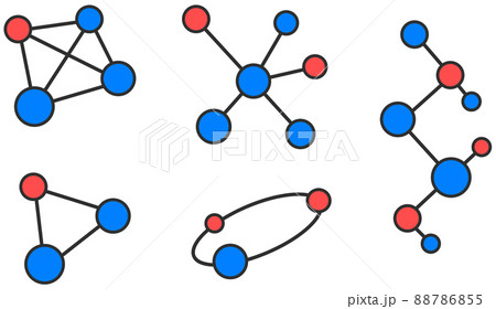 細胞の結合を表現した図のイラスト 細胞の結合を表現した図のイラスト 88786855
