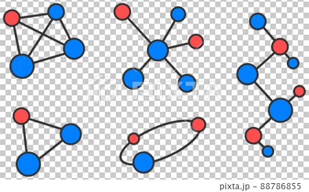 細胞の結合を表現した図のイラスト 細胞の結合を表現した図のイラスト 88786855