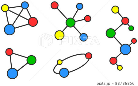 細胞の結合を表現した図のイラスト 細胞の結合を表現した図のイラスト 88786856