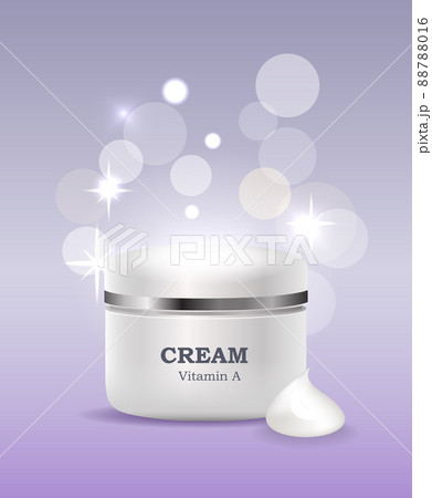 Cream with Vitamin A in Plastic Jar Commercial Cream with Vitamin A in Plastic Jar Commercial 88788016