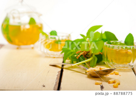 Arab traditional mint and pine nuts tea 88788775