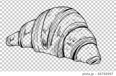 Croissant line drawing 88788997