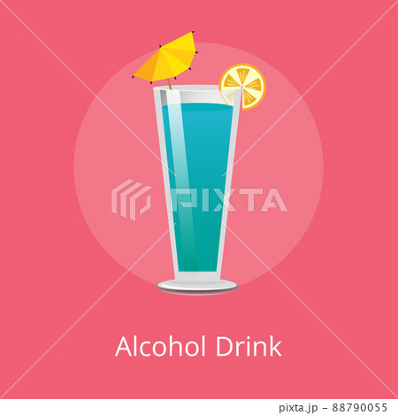 Cute Alcohol Drink With Small Decorative Umbrella 88790055