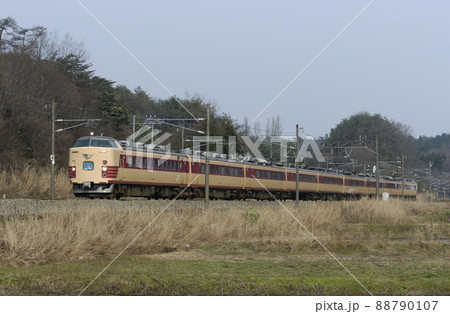 北陸本線　牛ノ谷－細呂木　JR西日本　485系　A10編成（京都）　雷鳥 88790107