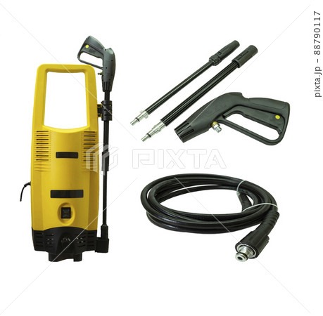 Collage washers of the high pressure with hose and gun Collage washers of the high pressure with hose and gun 88790117