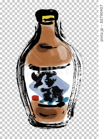 焼酎の手描き和風イラスト 焼酎の手描き和風イラスト 88790407