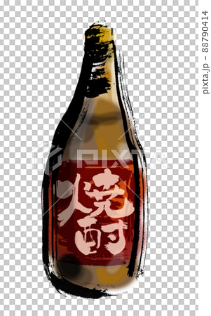 Hand-painted Japanese-style illustration of shochu Hand-painted Japanese-style illustration of shochu 88790414