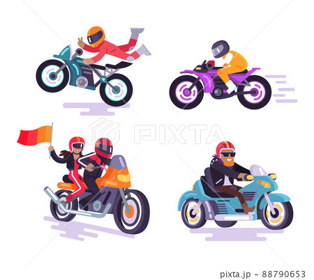 Bikers Banner Extreme Hobby Vector Illustration 88790653