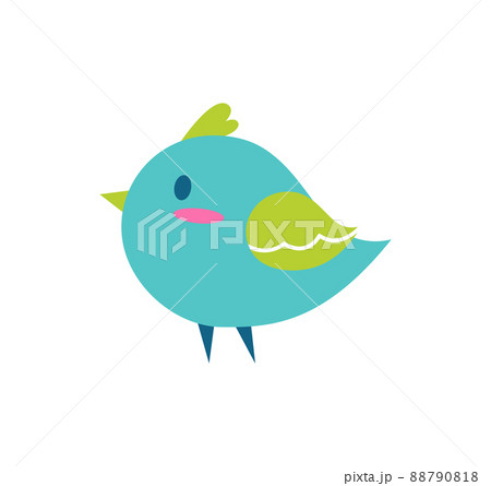 Bird of Blue Color Small, Vector Illustration 88790818