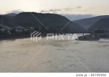 朝霧橋の朝 宇治橋 朝霧橋の朝 宇治橋 88790906