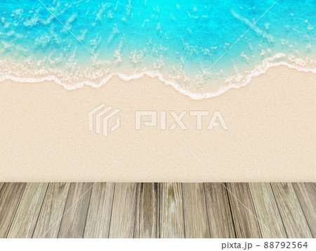 浜辺 マリンブルー 背景素材のイラスト素材