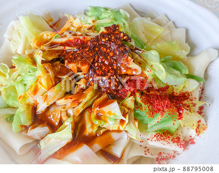 中国西安の家庭料理・ビャンビャン麺 88795008