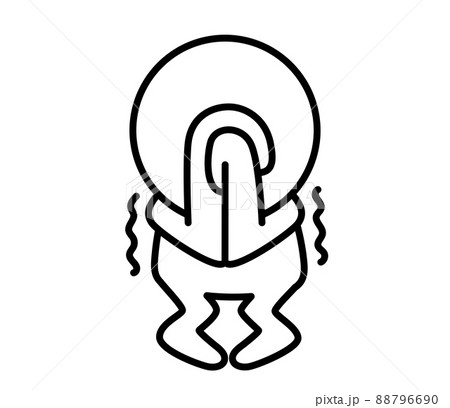 二頭身の白い人が願い事をしているイラスト 二頭身の白い人が願い事をしているイラスト 88796690