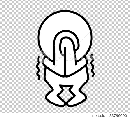 一個雙頭白人許願的插圖 88796690