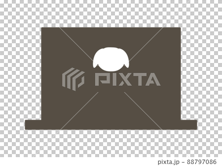 Dog grave icon illustration 88797086