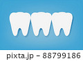 White Tooth And Pastel Blue Background 88799186