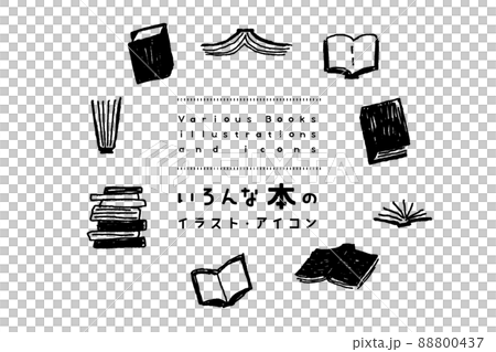 Various books illustrations icons 88800437