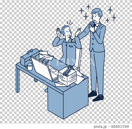 経理や事務作業に困る町工場の男性経営者（事業者） 88801599