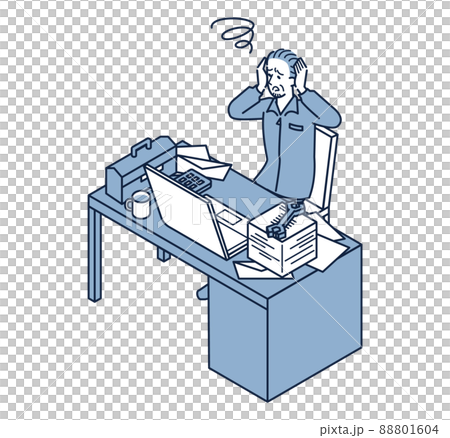 経理や事務作業に困る町工場の男性経営者（事業者） 88801604