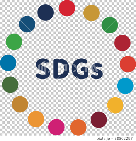 SDGs Image-Sustainable Development Goals-Round frame (single item) with letters 88802297